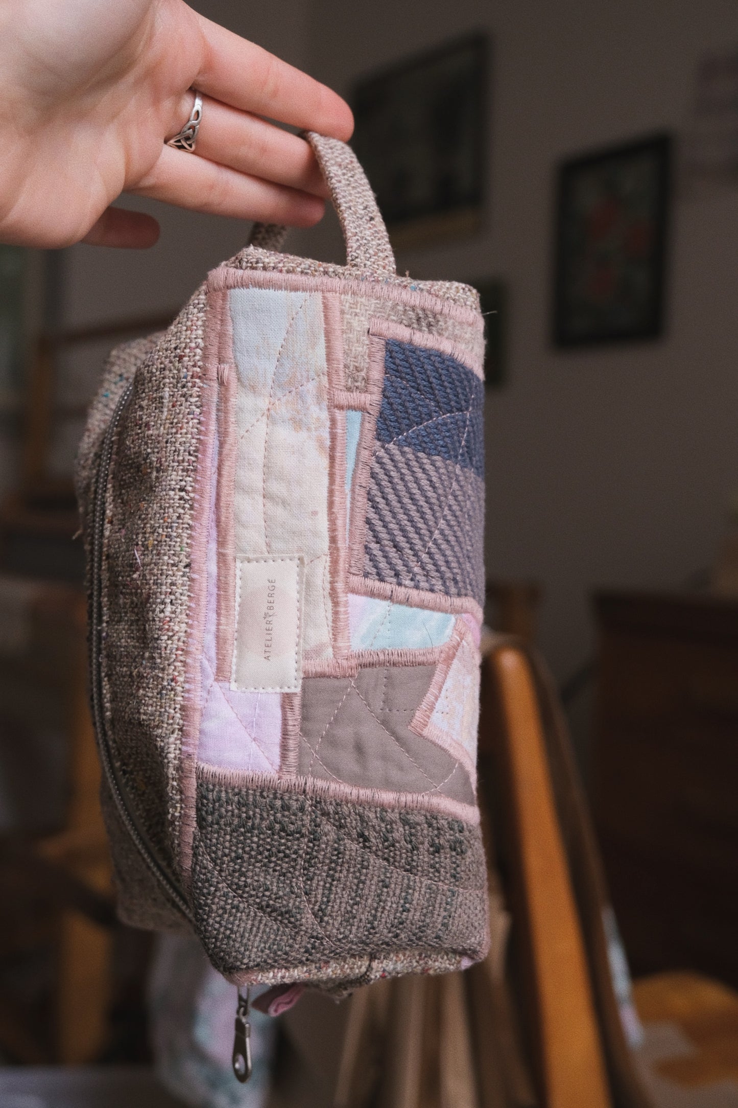 Grandes pochettes patchwork