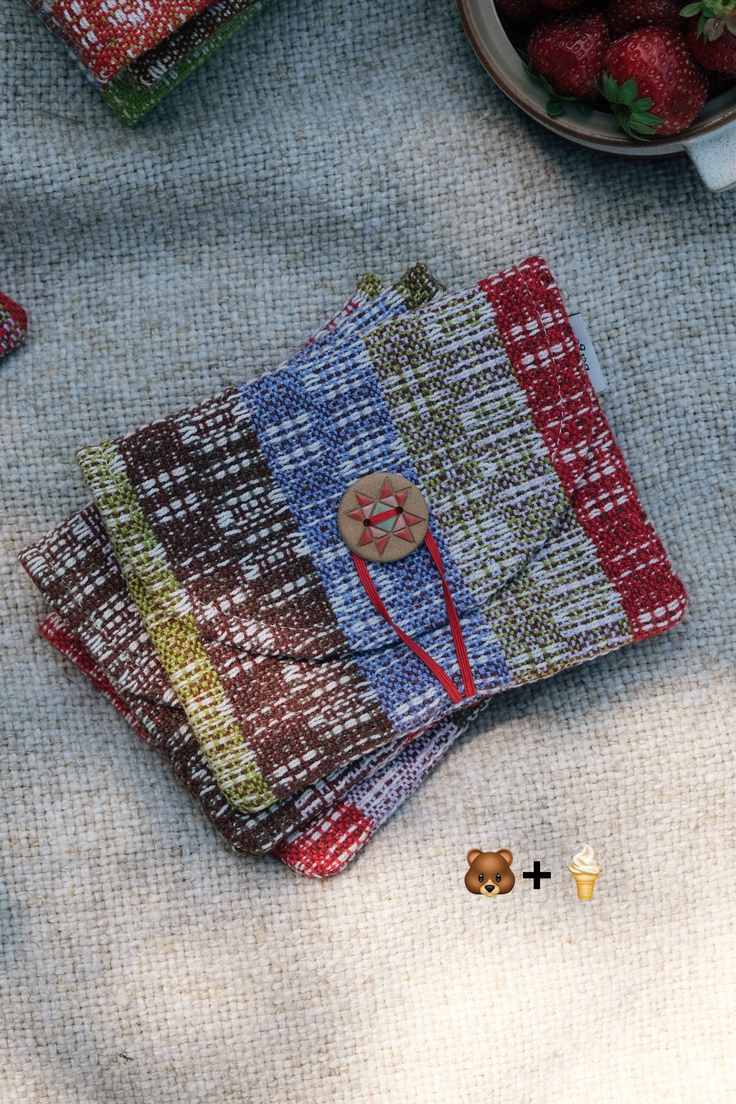 Pochette tissée Bergé X étincelle céramique