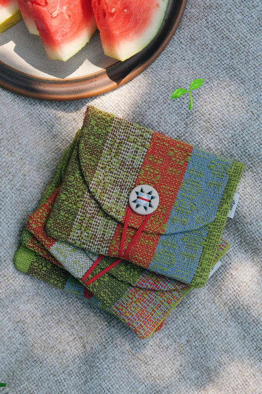 Pochette tissée Bergé X étincelle céramique