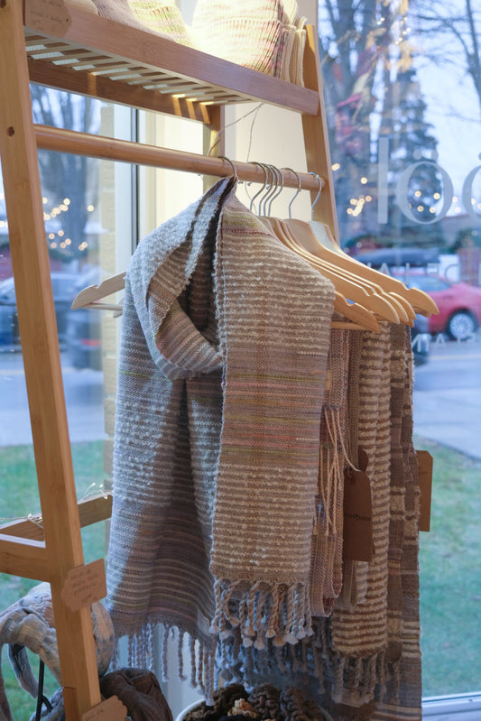 Woven merino and alpaca scarf - variant 2